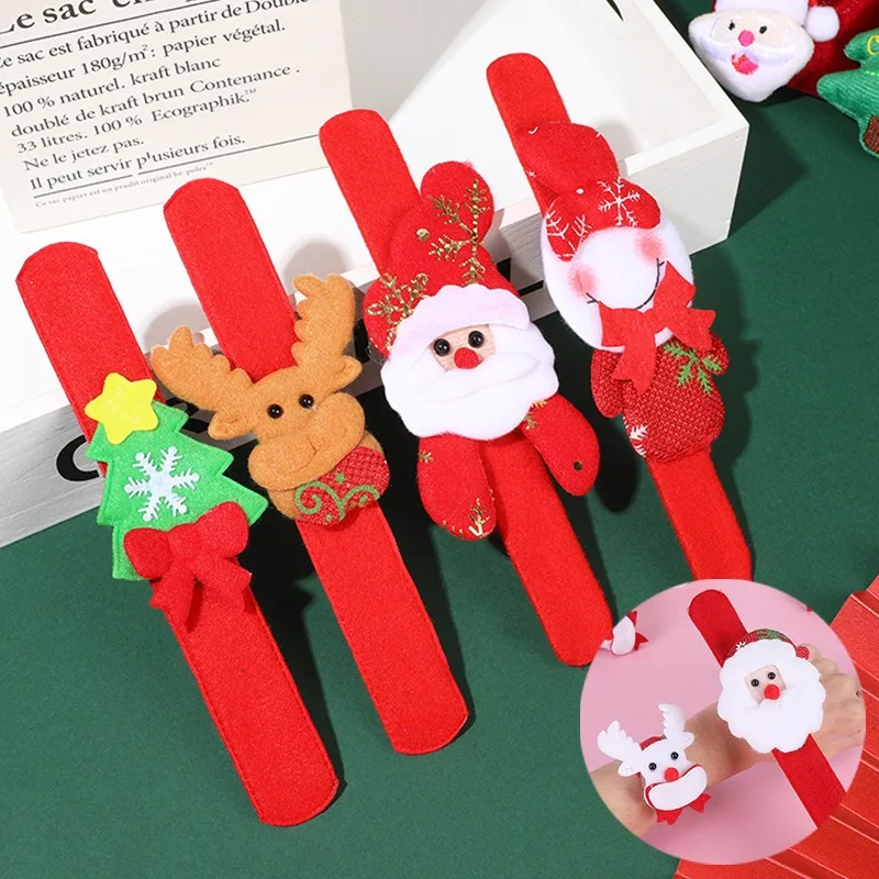 عيد الميلاد التصفيق أساور لعب هدايا عيد الميلاد للأطفال سانتا كلوز ثلج الغزلان سانتا التصفيق دائرة لعبة عيد الميلاد هدايا الحفلات #1