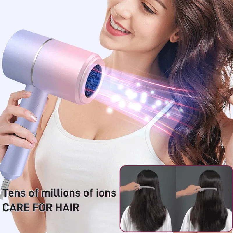 Household Non Damaging Power Generation Hair Dryer Foldable Portable Hair Dryer