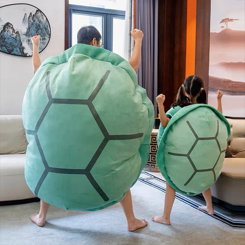 100cm Turtle Shell Pillow Wearable Soft Cozy Stuffed Turtle Back Cushion Shell Creative Sleep Tortoise Cushion Sofa Decoration