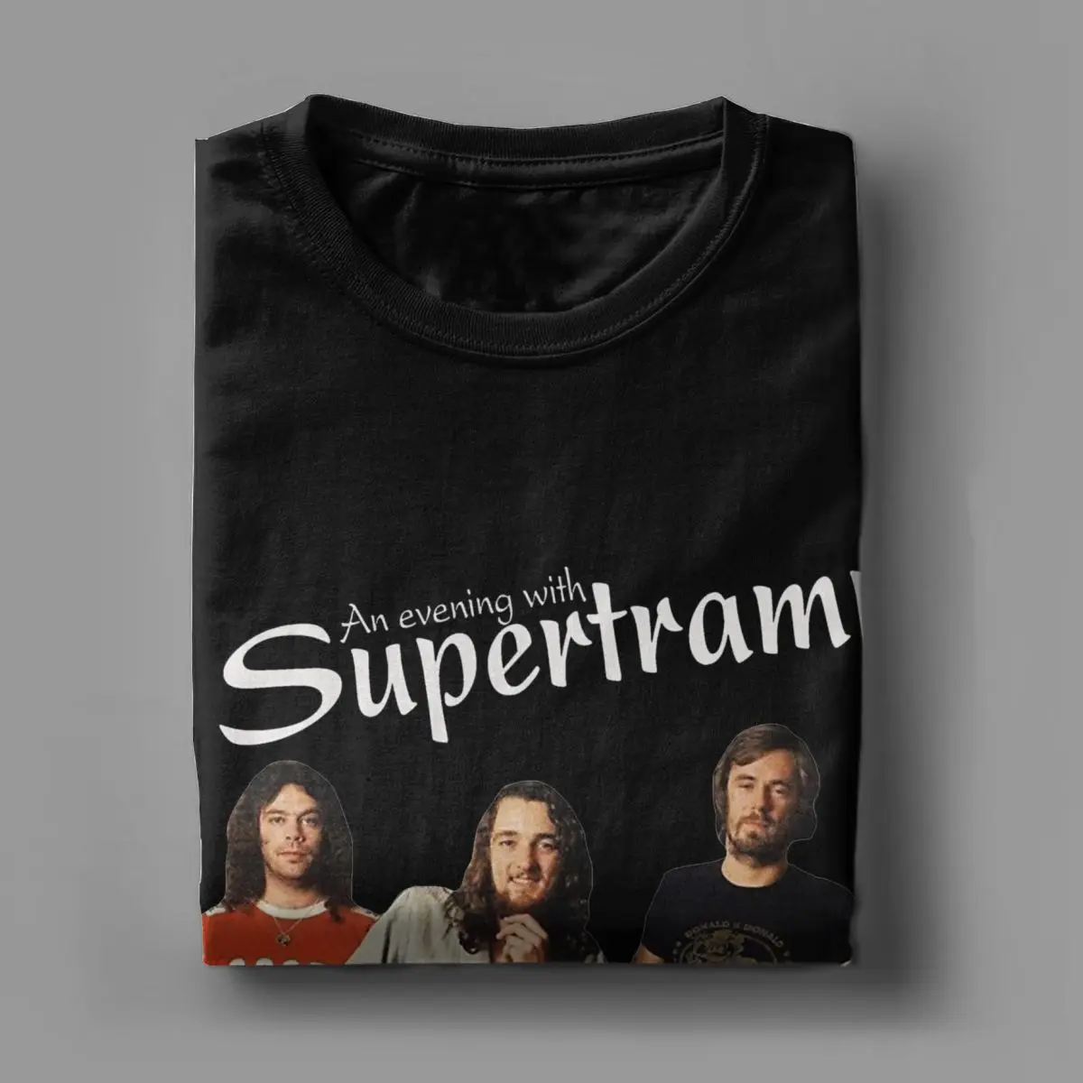 Rock Supertramp Live In Concert T Shirts Men\'s Pure Cotton Novelty T-Shirt Crewneck Tee Shirt Short Sleeve Tops Graphic Printed