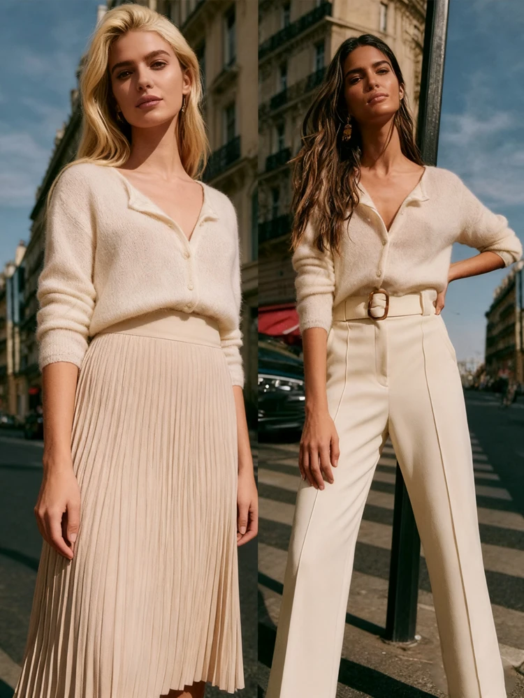 

New Fashion Basic Women Solid Color Round Neck Long Sleeve Sweater Coats Casual Versatile With Button Soft Warm Cardigan Jackets