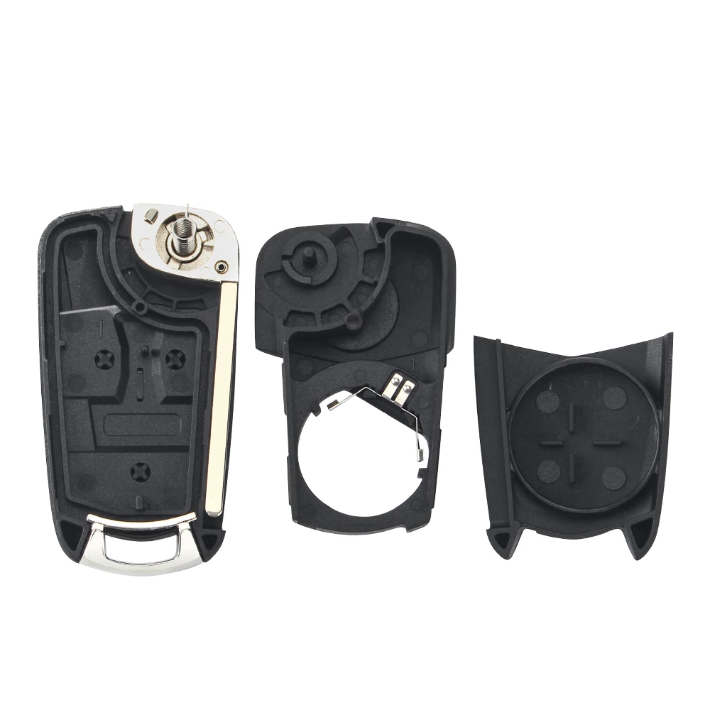 KEYYOU With Cutting Service Remote Key Shell For Vauxhall Opel Vectra C 2002-2008 3 Buttons Folding Car Keys Case HU100 Blade