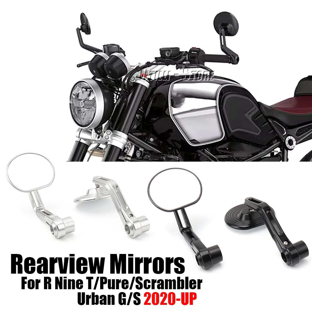 Motorcycle Round Handlebar Bar End Rear View Mirrors Modification accessories For R9T RNINET Pure R NINE T Scrambler Urban G/S