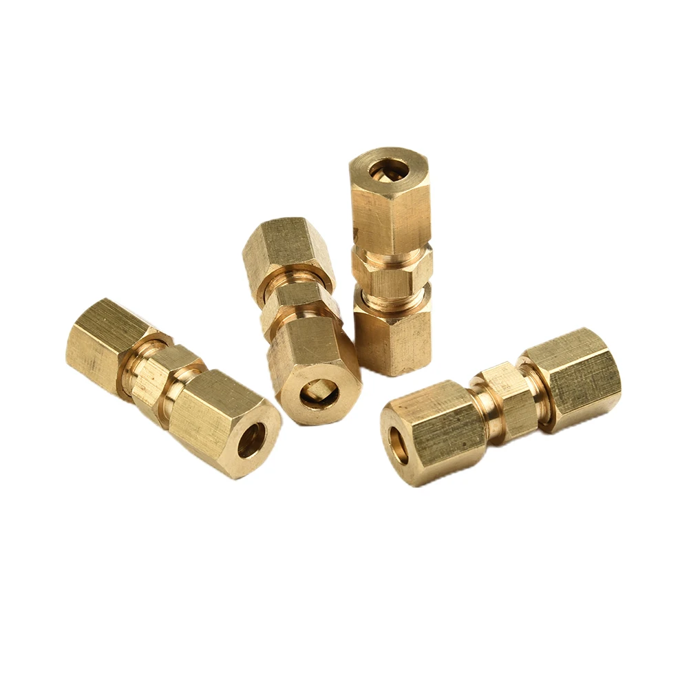 10Pcs Brake Lines Pipe Brass Connector For Brake Line Without Flaring 4.75mm 3/16\