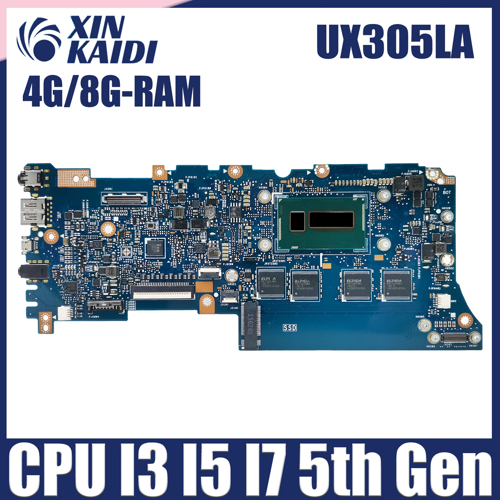 

UX305LA Mainboard For ASUS Zenbook UX305L U305L Laptop Motherboard CPU I3 I5 I7 5th Gen 4G/8G RAM