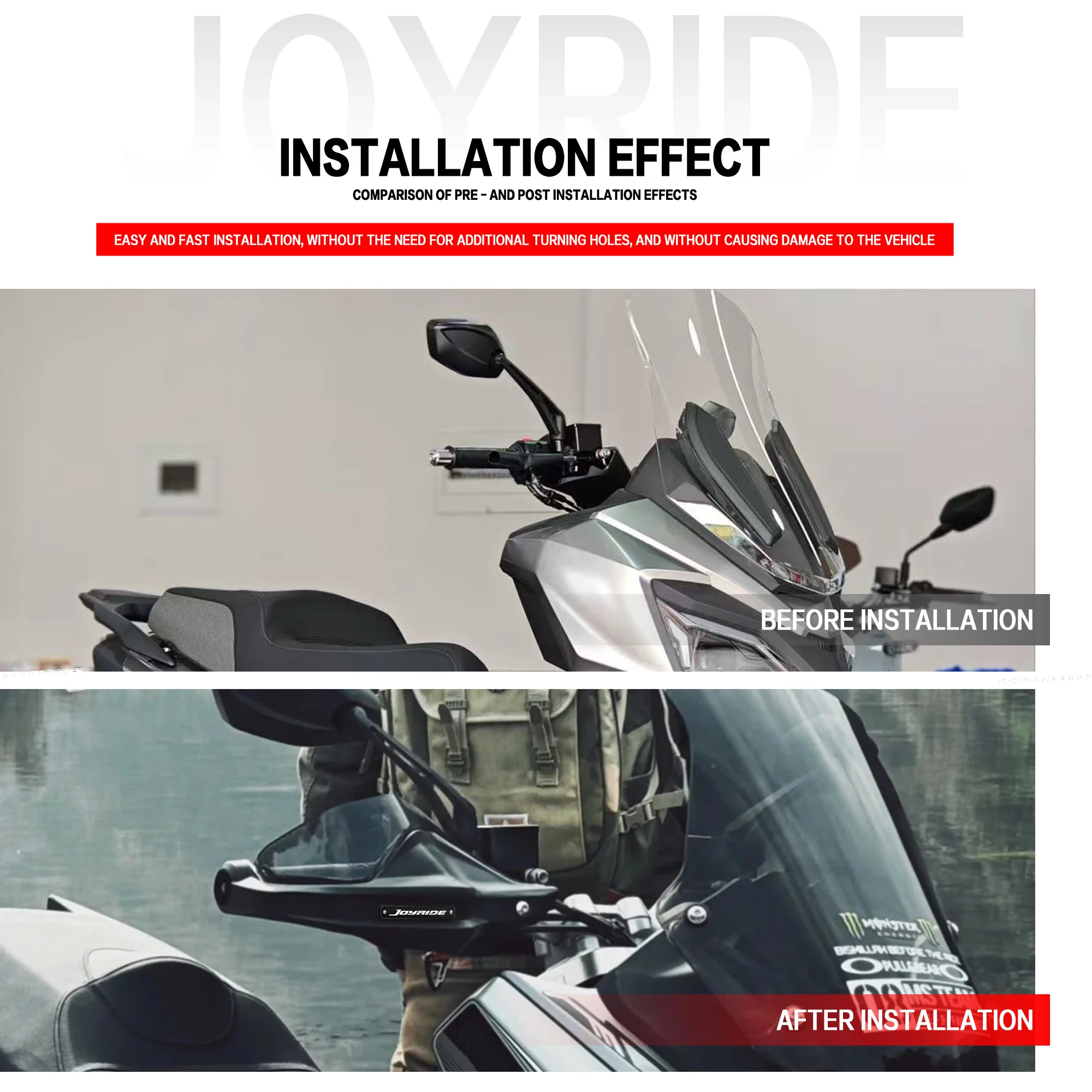 Für SYM Joyride 300 2024 2025 Motorrad Joyride 300 Handprotektoren Lenker Guards Windschutzscheibe Schutzhülle Hebel Schutz