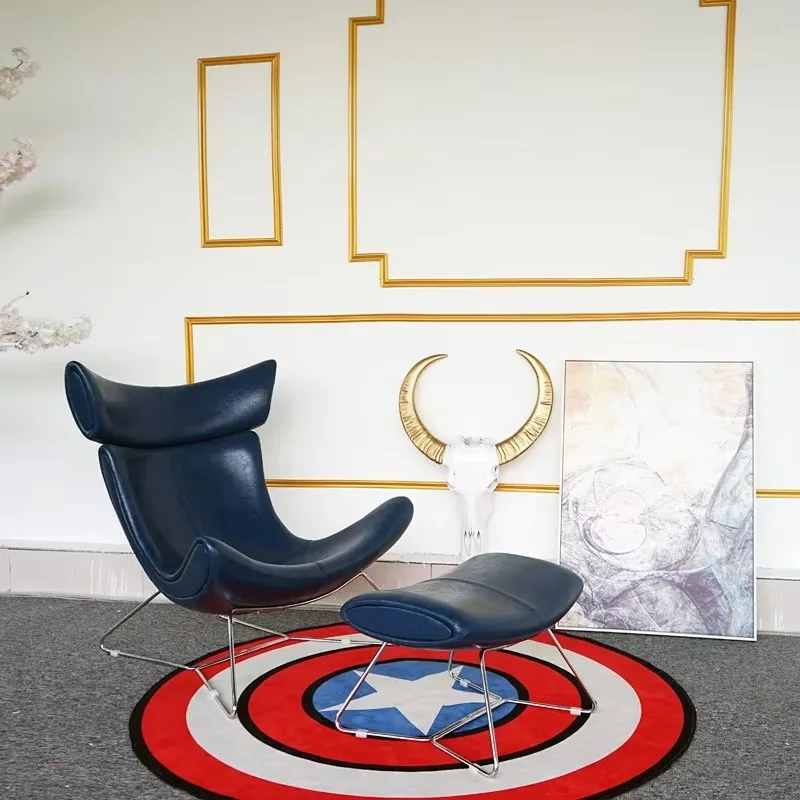 Nordic Designer Swivel Recliner Single Sofa Imola Modern Leisure Chair with Fabric PU Finish for Dining Hotels Schools