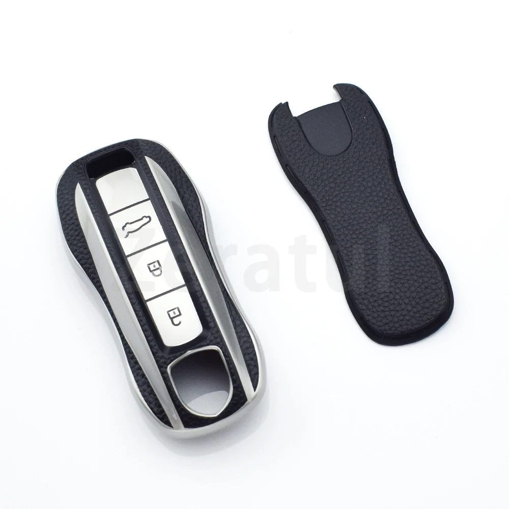 TPU หนังกุญแจรถกระเป๋า Fob Shell Holder Protector สําหรับ Porsche Macan 911 Panamera Cayenne Carrera Taycan อุปกรณ์เสริม