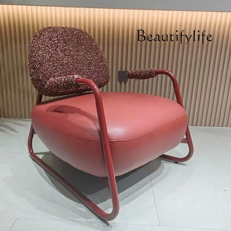 

Modern Balcony Hotel Bedroom Sales Department Reception Leisure Chair Nordic Light Luxury Single Sofa