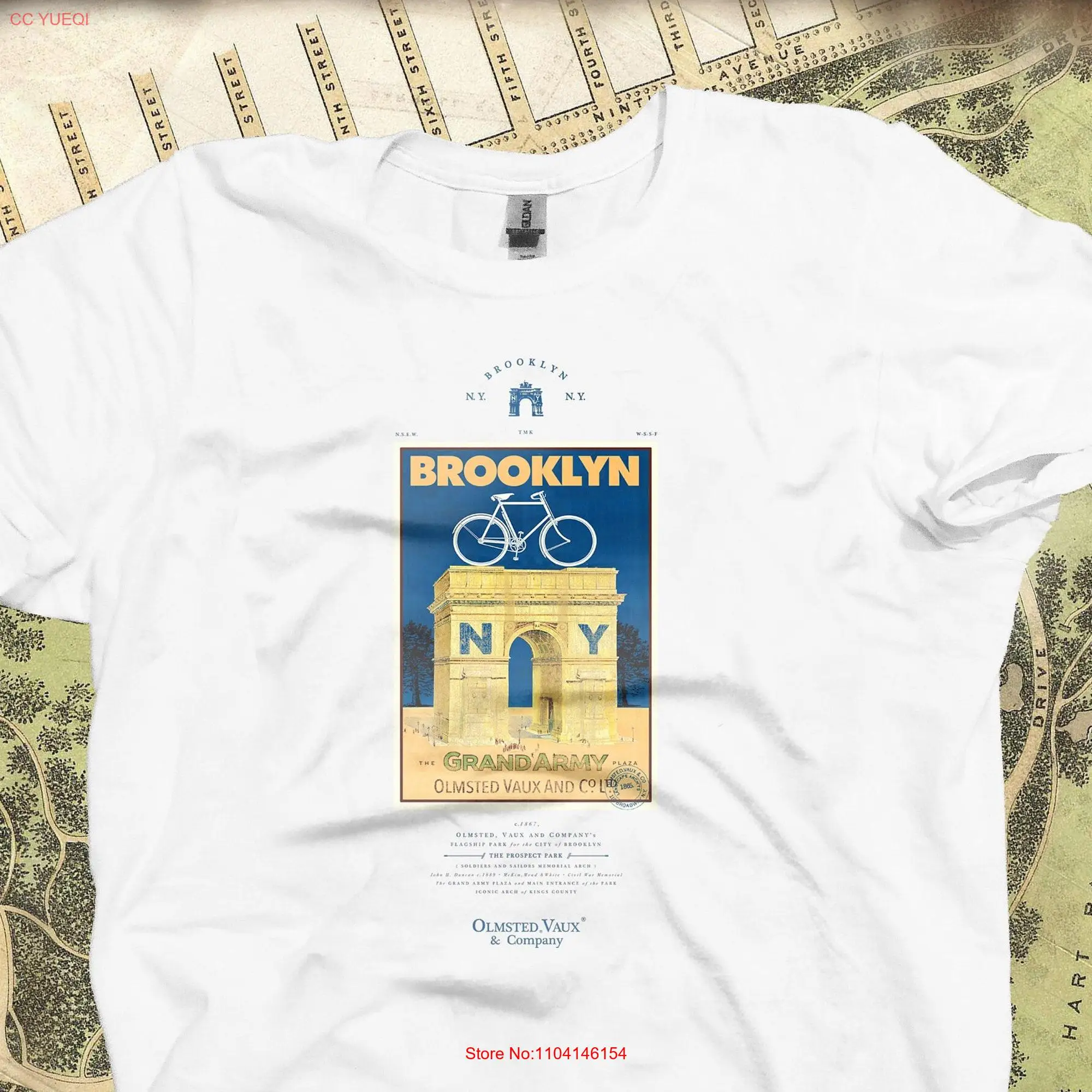 prospect park T shirt nyc nature theme gift city parks grand army plaza Brooklyn lovers cyclist tee Olmsted Vaux