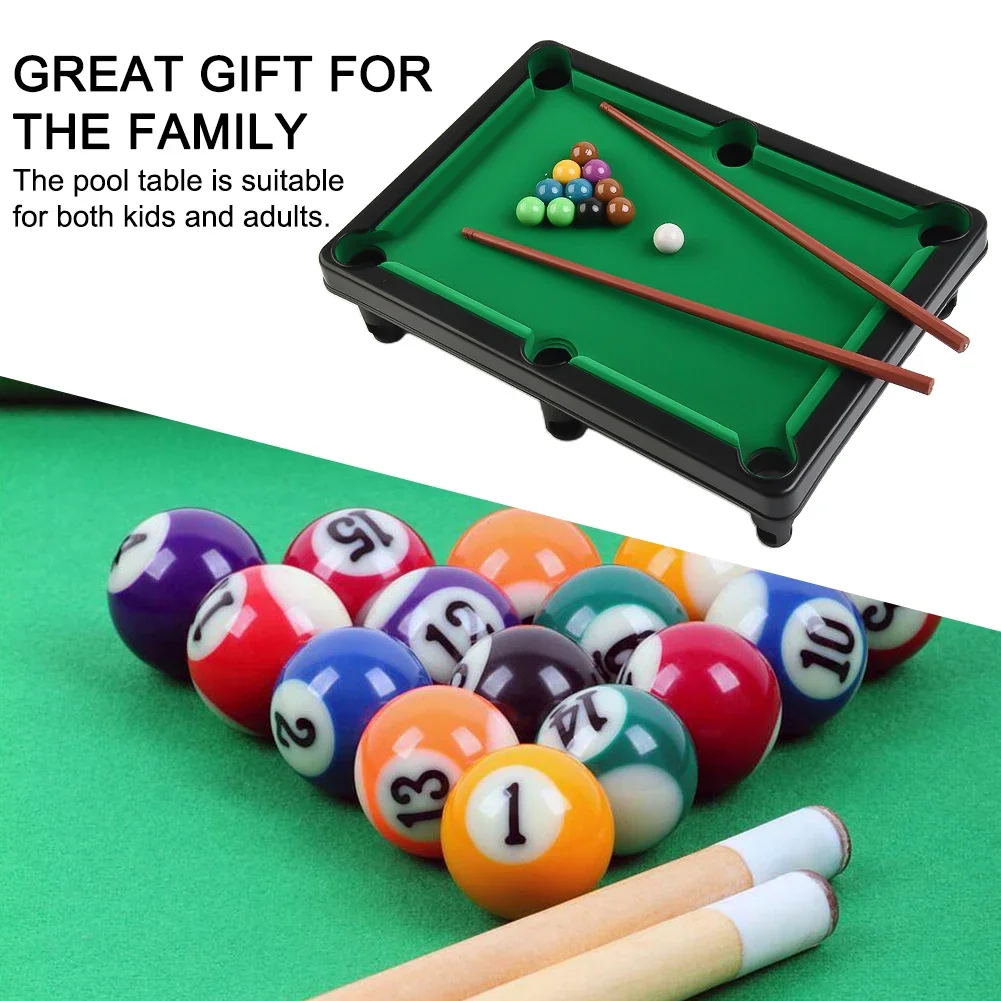 For Kids Adults Ball Table Pool Table Indoor Games For Stress Relief Stability 1sets Burr-free COMPACT Full-sized