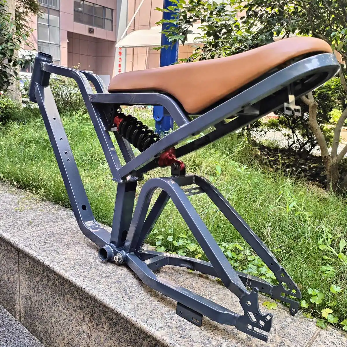 Kalosse Steel Fat Bicycle Frame 20X4.0 Electric Beach Bike Frame 20 Inch Electric Snow Bike Frame