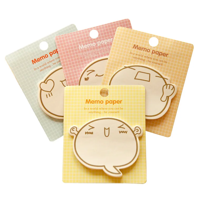 2pcs Kawaii Sticky Notes Self-Adhesive Memo Pad Diary Planner Stationery Memo Sticker Student Office Notepad School Supplies