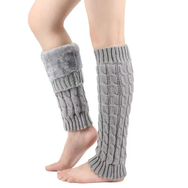 

Cozy Fleece Leg Warmers for Women Cable Knit Slouch Socks Winter Boot Toppers Foot Warmers