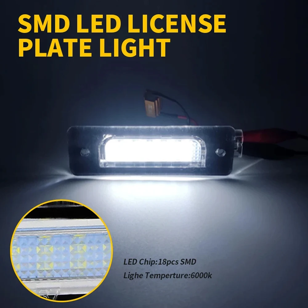 2 قطعة الأبيض Canbus LED رقم لوحة ترخيص ضوء مصباح لسيارات BMW 5 سلسلة E34 1988-1996 لسيارات BMW 7 سلسلة E32 1986-1994 اكسسوارات السيارات #4