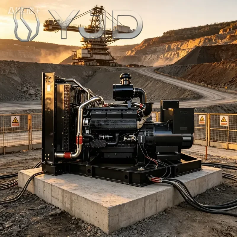 YJD Certified Yuchai Commercial Heavy  Industrial Three-Phase Diesel Generator Yuchai Engine Silent Open Frame Auto Start ATS