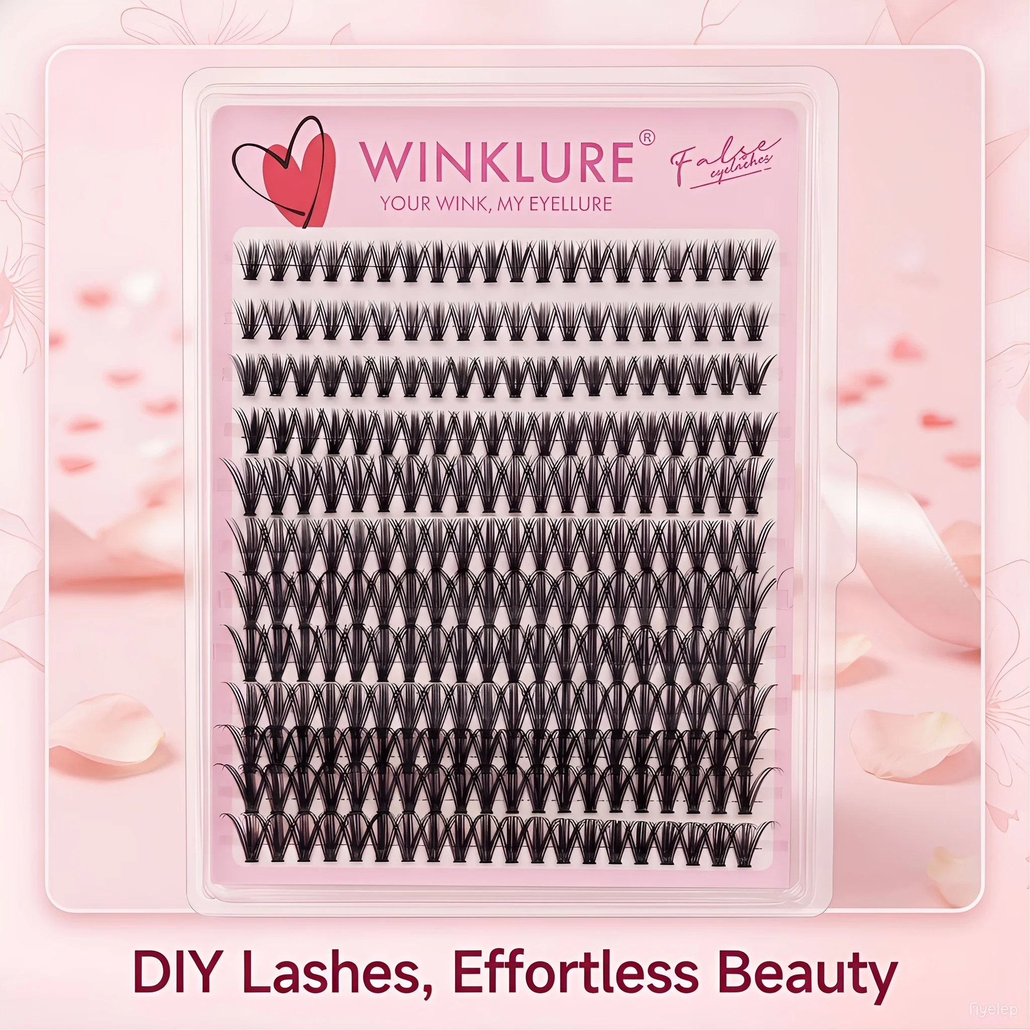 Eyelash Extension Volume Cat Eye - WINKLURE DIY Lash Clusters Mixed Tray
