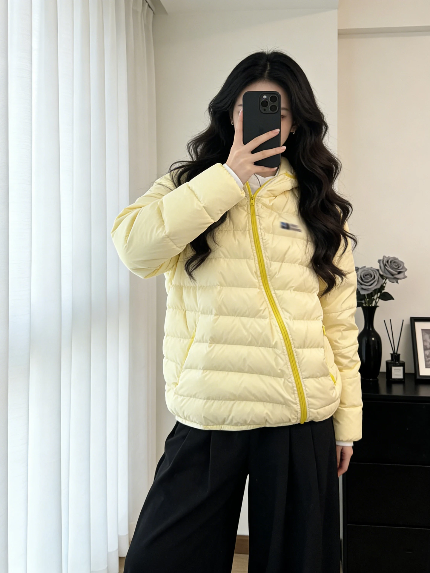 

American Lightweight Hooded Zipper Jaet Women's Cotton down Coat Loose Fit Autumn Winter Warm Simple Sle Outerwear