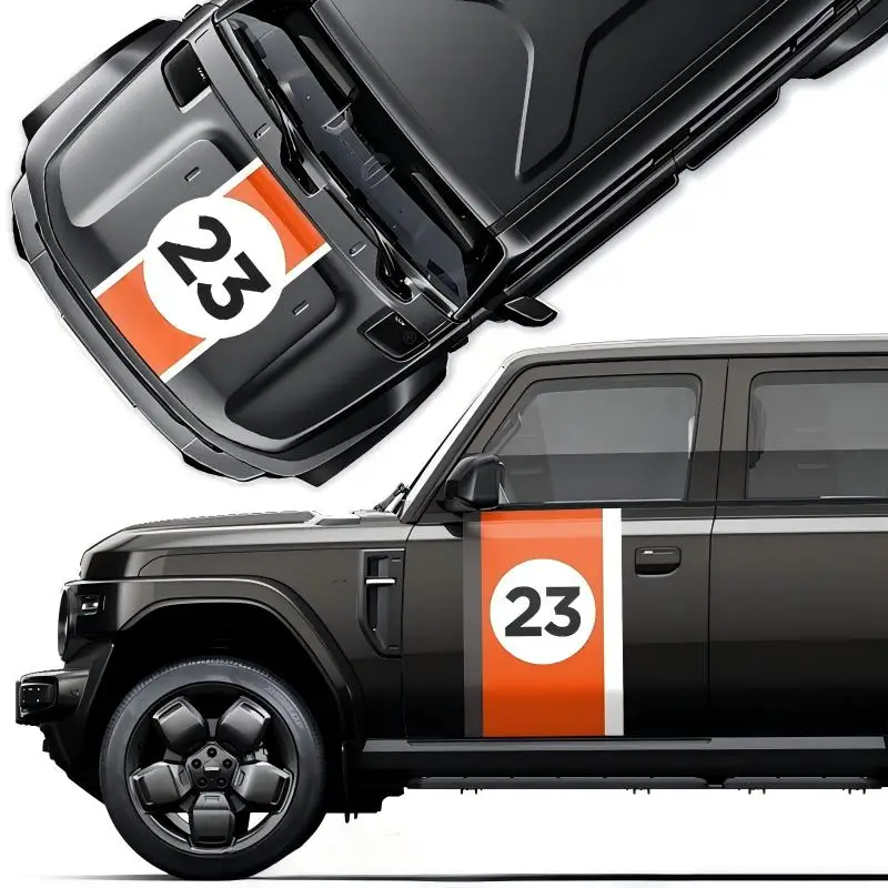 2 Pcs/Set Door Side Stripes Sticker Graphics Vinyl Decal For Chery iCAUR V23‌ 2026 Off Road 2024 2025 Accessories
