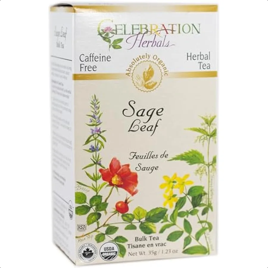 

Celebration Herbals Tea Loosepack Herbal Organic Sage Leaf 35 g