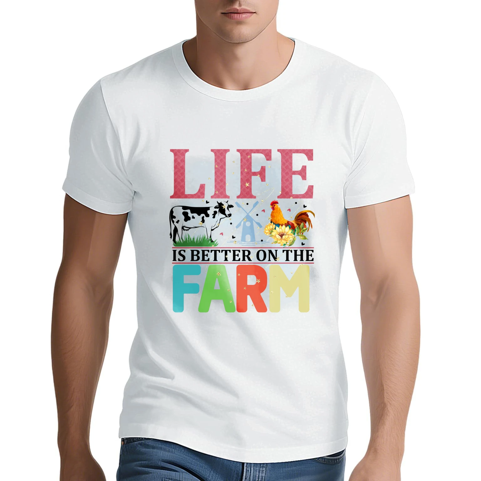 Men's t-shirts 2025 New Men's clothing Solid color t shirt y2k Summer football tops Graphic plain t-shirt Printed Basic sports