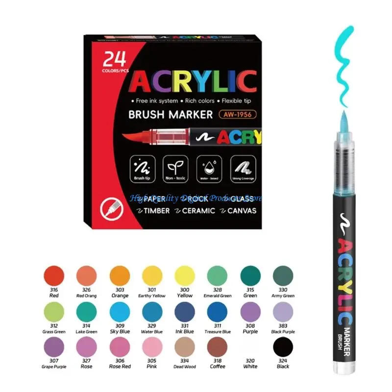 u2je-liquid-acrylic-paint-marker-soft-brush-tip-acrylic-paint-pen-for-card-making-drawing-coloring-scrapbooking-journaling