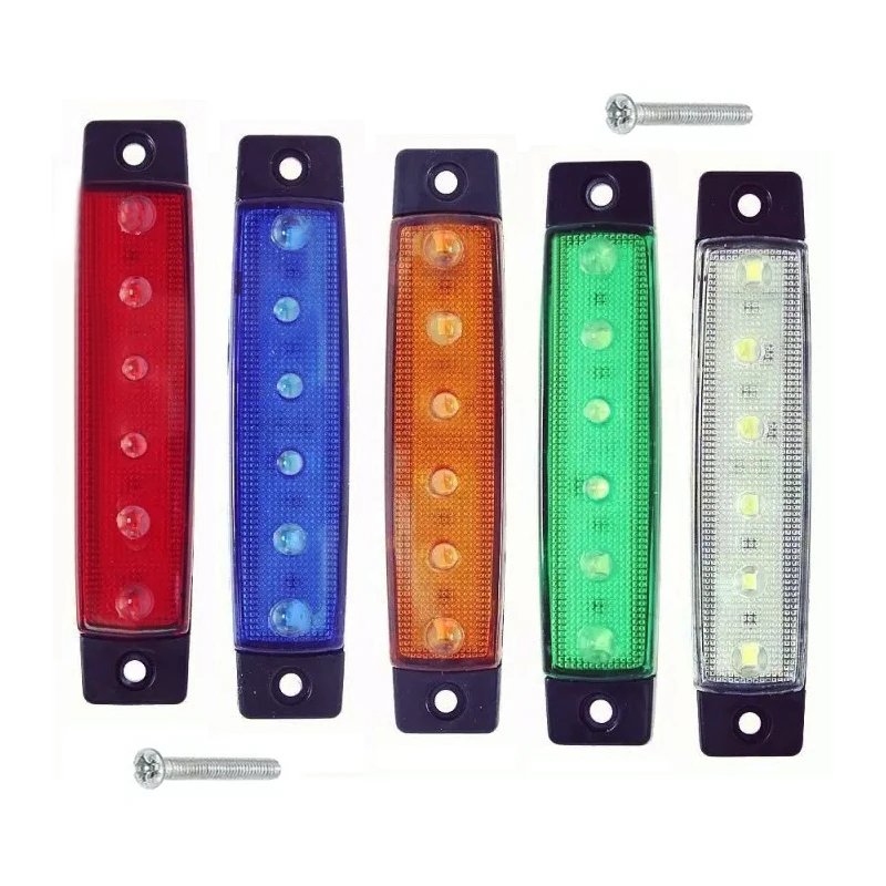 

10 шт. 12 В/24 В автомобильный боковой предупреждающий маркер, габаритные огни, индикаторы для прицепа, грузовика, фургона, пикапа, водонепроницаемый, белый, желтый
