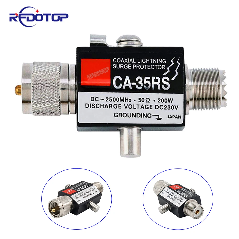 

1Pcs CA-35RS PL259 UHF Male Plug to SO239 UHF Female Jack Radio Repeater Coaxial Anti-Lightning Antenna Surge Protector