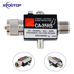 1Pcs CA-35RS PL259 UHF Male Plug to SO239 UHF Female Jack Radio Repeater Coaxial Anti-Lightning Antenna Surge Protector