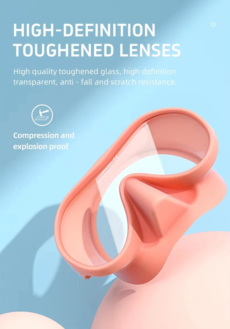 قناع سكوبا احترافي بدون إطار للبالغين والغطس - زجاج مقسى، مضاد للضباب، حماية من الأشعة فوق البنفسجية - الغوص، الغوص الحر، صيد الأسماك بالرمح #5