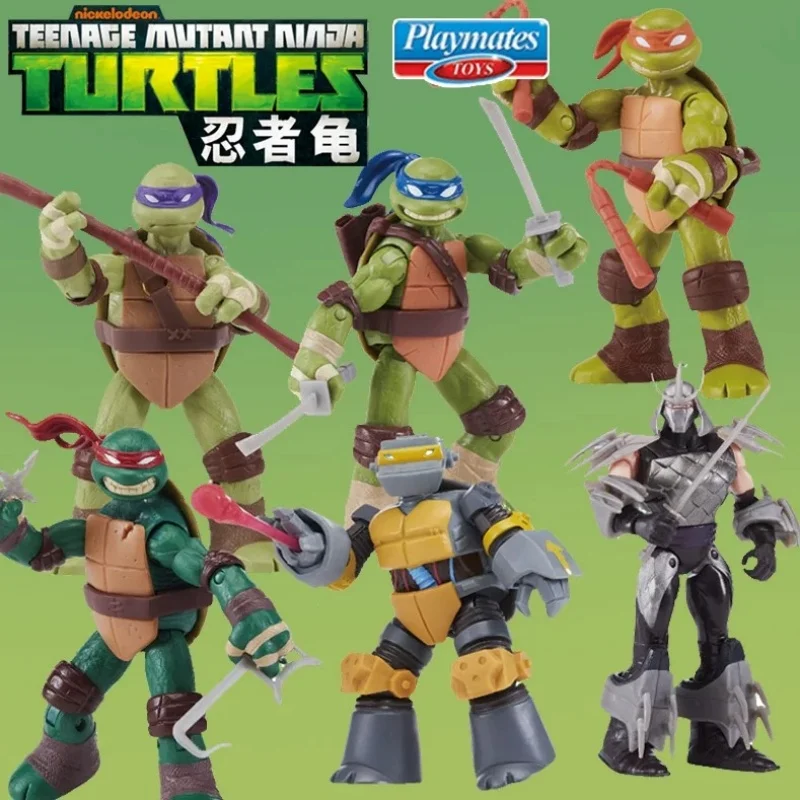 

Playmates Teenage Mutant Ninja Turtles Movable Joint Action Figure Leonardo Donatello Shredder Doll Model Toys Kids Gifts