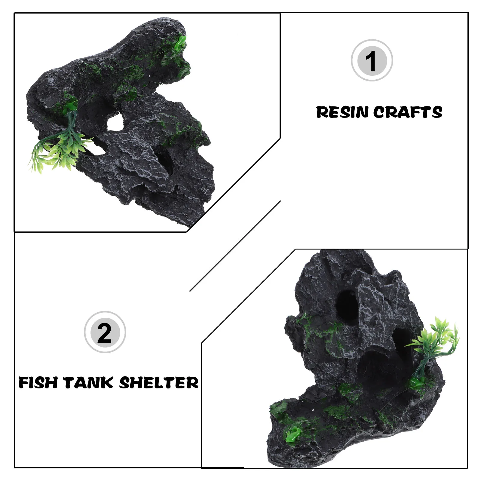 

Decorative Resin Rockery Realistic Fish Tank Adornment Durable Aquarium Landscaping Ornaments Fish Tank Decor Aquarium Accessory