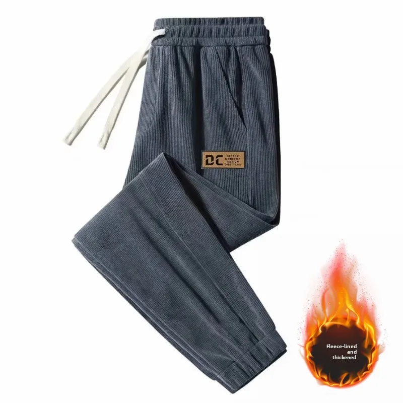 

Women's Corduroy Leisure Pants Winter Warm Loose Sports Trousers Korean Style Harlan Pants Polyester Fiber No Ironing Required