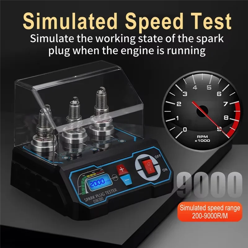 سيارة شرارة التوصيل تستر اختبار الإشعال 110 فولت أداة تشخيص السيارات 3 حفرة شرارة التوصيل محلل السيارات الماسح الضوئي الولايات المتحدة التوصيل #4