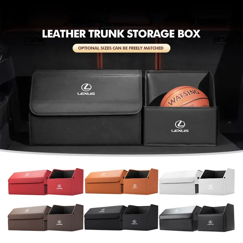 Car Leather Trunk Storage Portable Storage Auto Storag Box For Lexus CT ES GS NX IS250 CT200h IS300h ES300h ERX400h NX300h