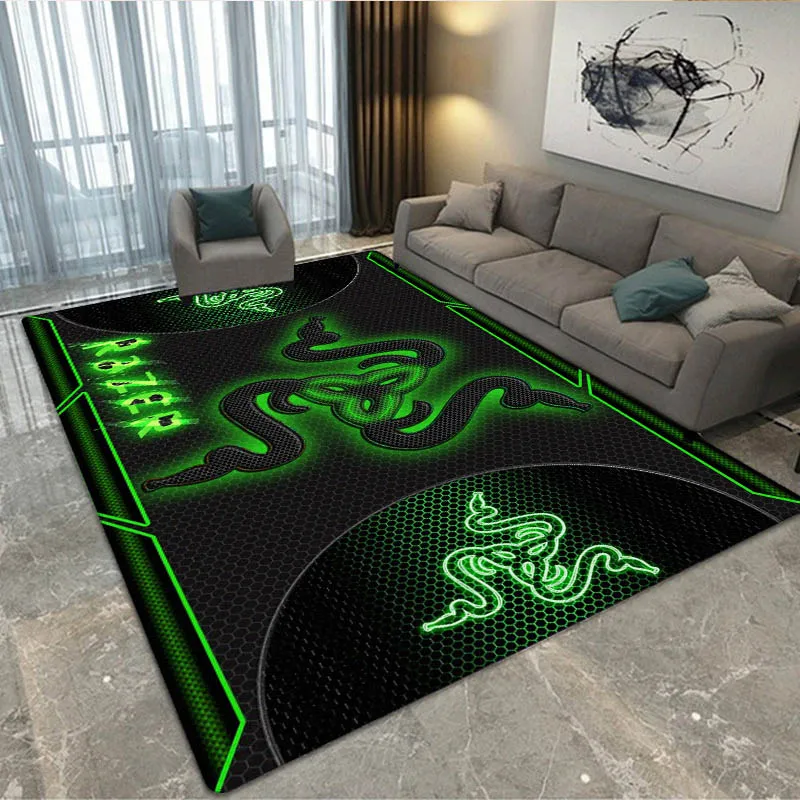 Game razer logo printed carpet washroom floor mat carpets for living room area rug kawaii rug anime rug birthday gift