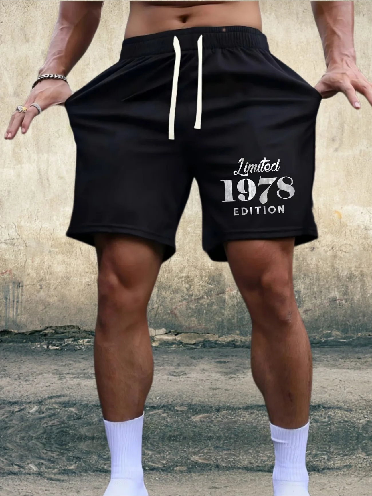 

Men Summer Shorts Limited Edition 1978 Drawstring Athletic Shorts Sweatpants Sport Jogging Beach Pant Father's Day Birthday Gift