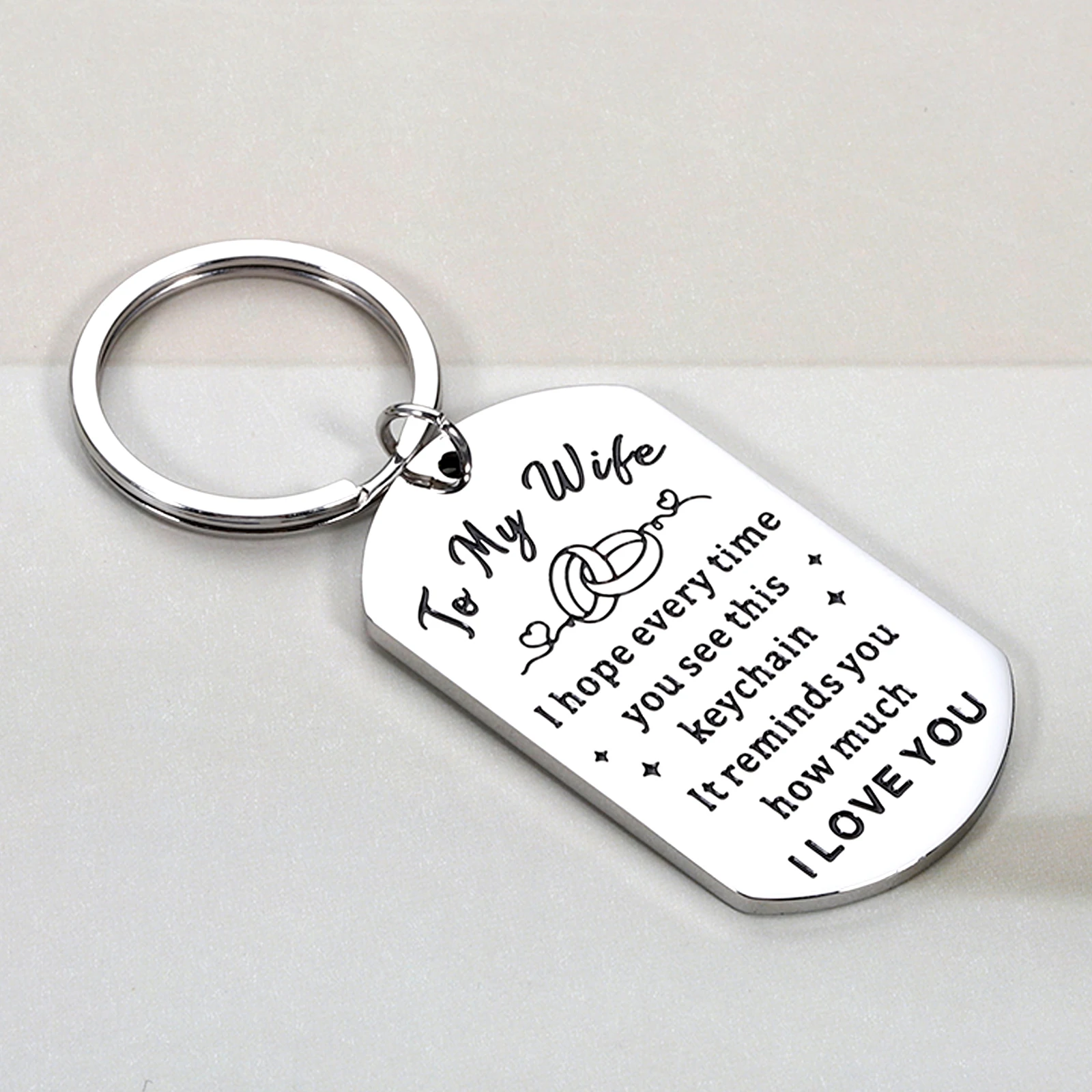 IRzezBic Custom Keychain Keyring for Wife Car Key Accessories for Mother's Day Birthday Gift Valentine's Day Gift From Husband