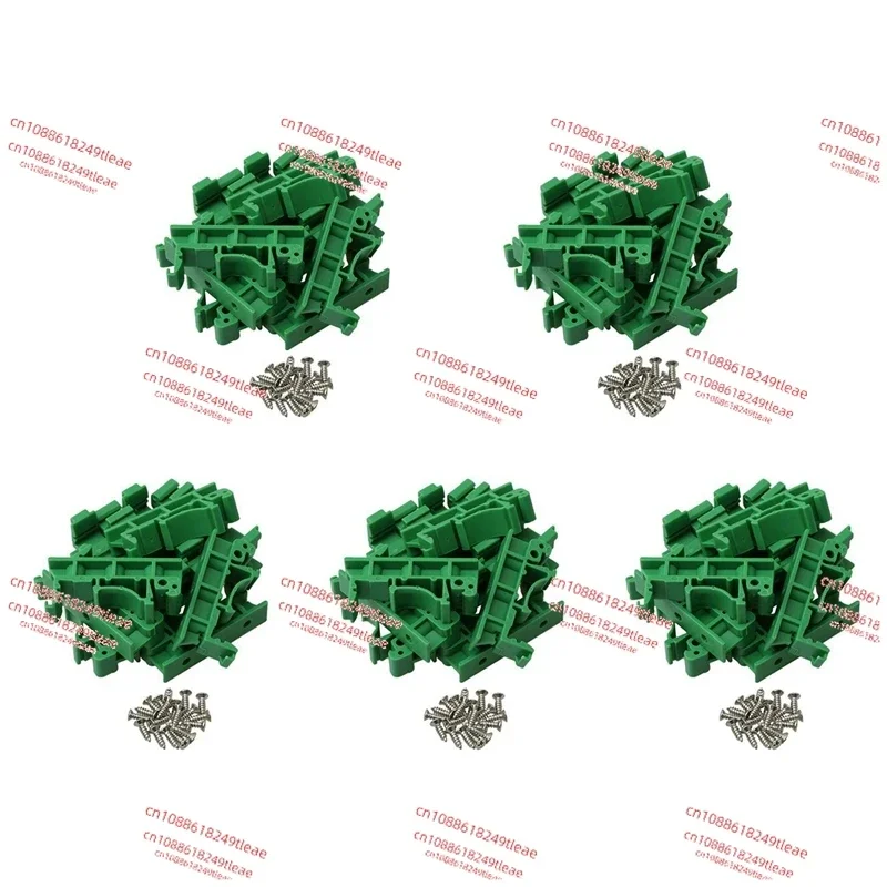 AFBC 20Pcs DRG-01 PCB For DIN 35 Rail Mount Mounting Support Adapter Circuit Board Bracket Holder Carrier Clips Connectors