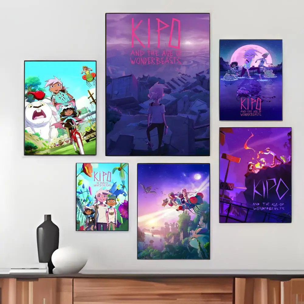Cartoon K-Kipo Poster Pegatina artistica HD autoadhesiva impermeable para salon dormitorio