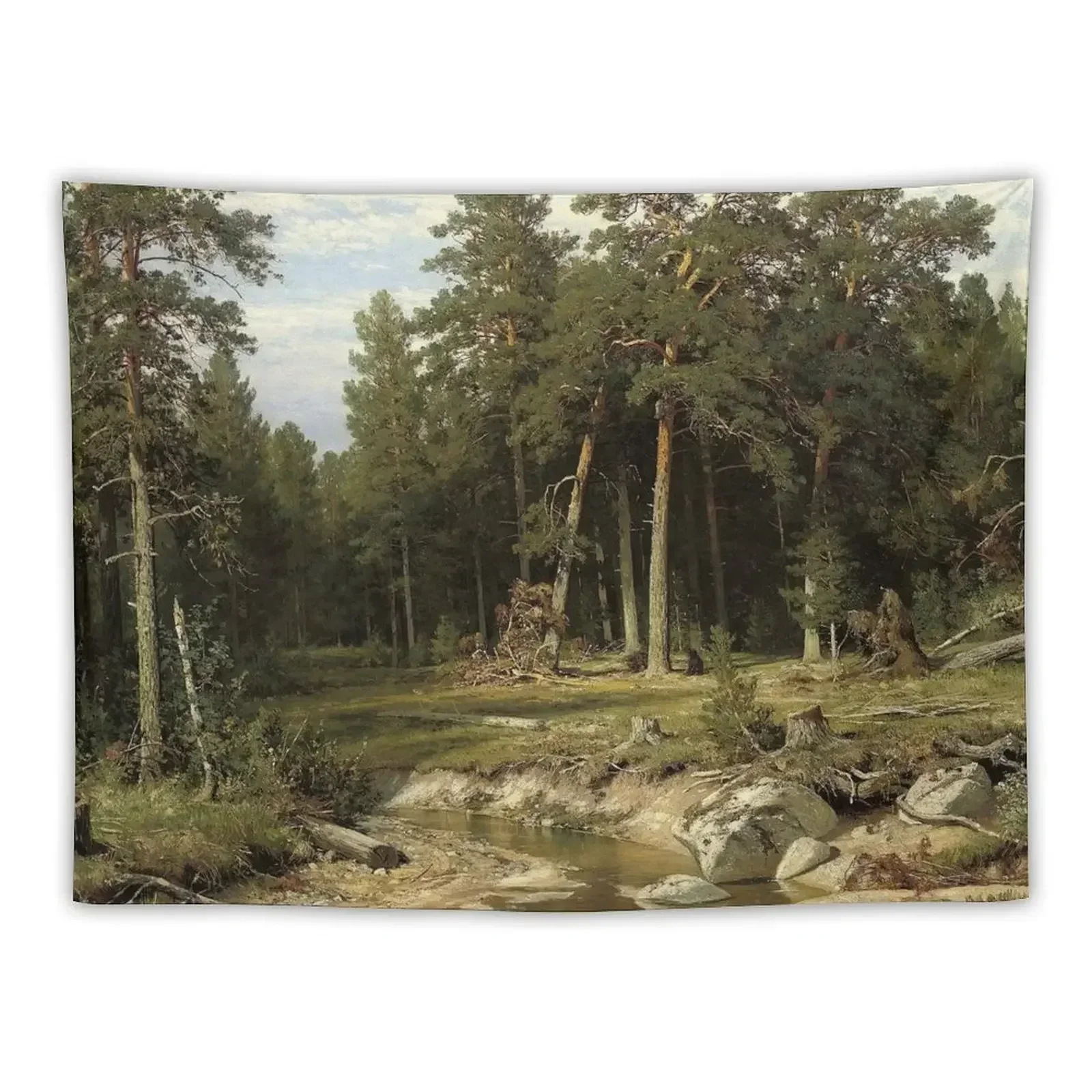 

Mast Pine Forest in Viatka Province by Ivan Shishkin Tapestry Hanging Wall Wall Hangings Decoration Tapestry