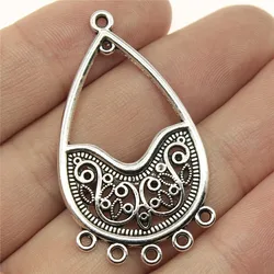 WYSIWYG 4pcs 46x26mm Porous Earrings Accessories Finding Earring Connectors For Jewelry Making Earring Connector Charms