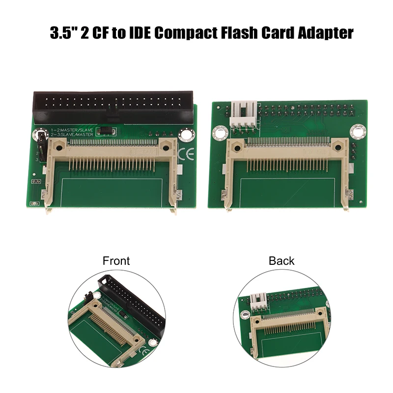 3.5" 2 CF To IDE Compact Flash Card Adapter DMA 40pin 39pin Hard Drive Converter Adapter Board Electronics Disk Card Conversion