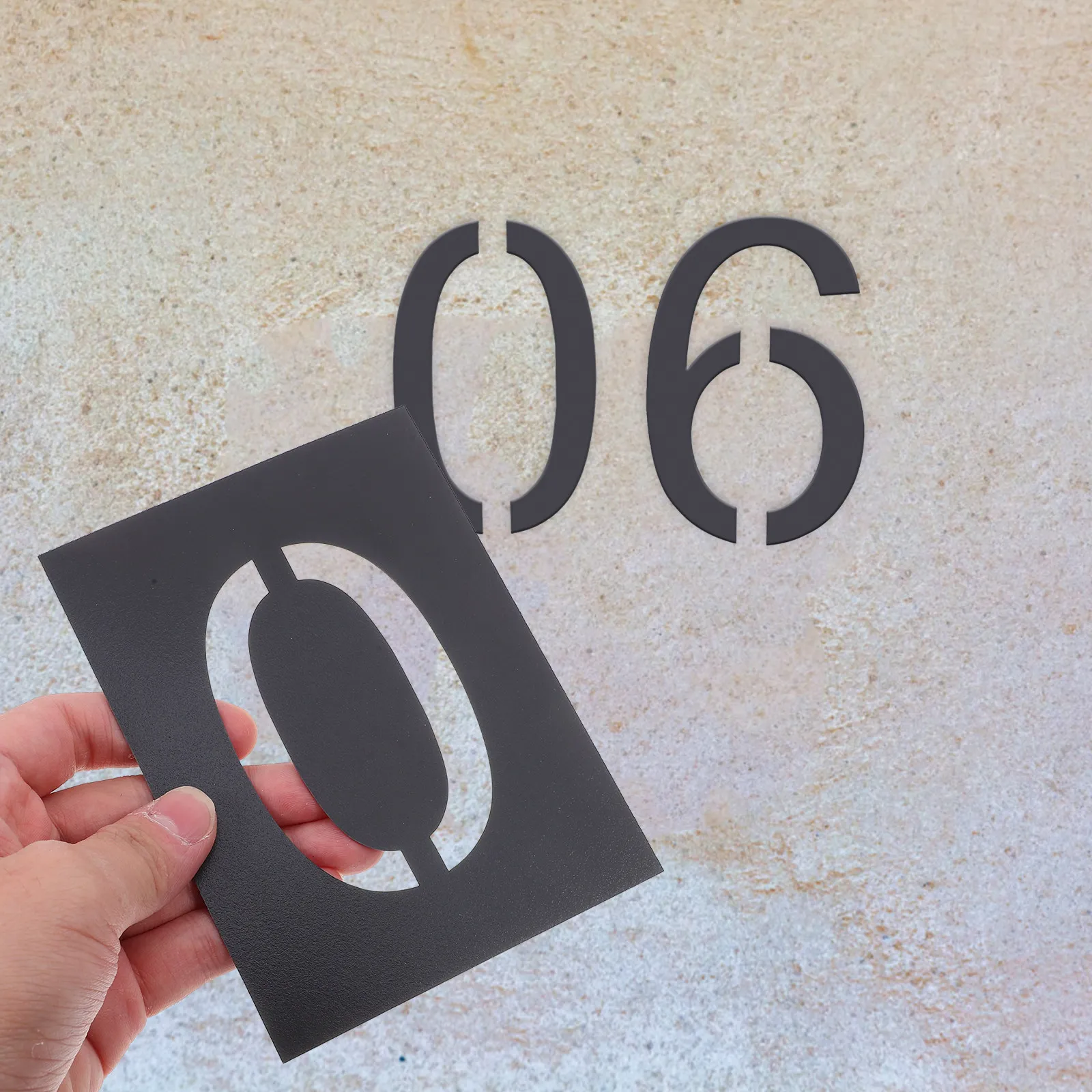 1Set Number Stencils Large Reusable Address Number Stencils 0-9 for Door Mailbox Parking Lot Curb Painting Templates