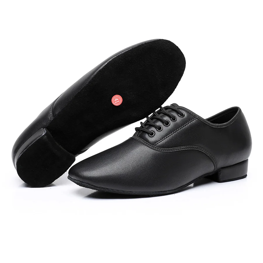 حذاء رياضي عصري لموسيقى الجاز احترافي أسود أكسفورد من البولي يوريثان حذاء السالسا اللاتيني العلوي مقاس كبير بكعب منخفض حذاء رقص التانغو