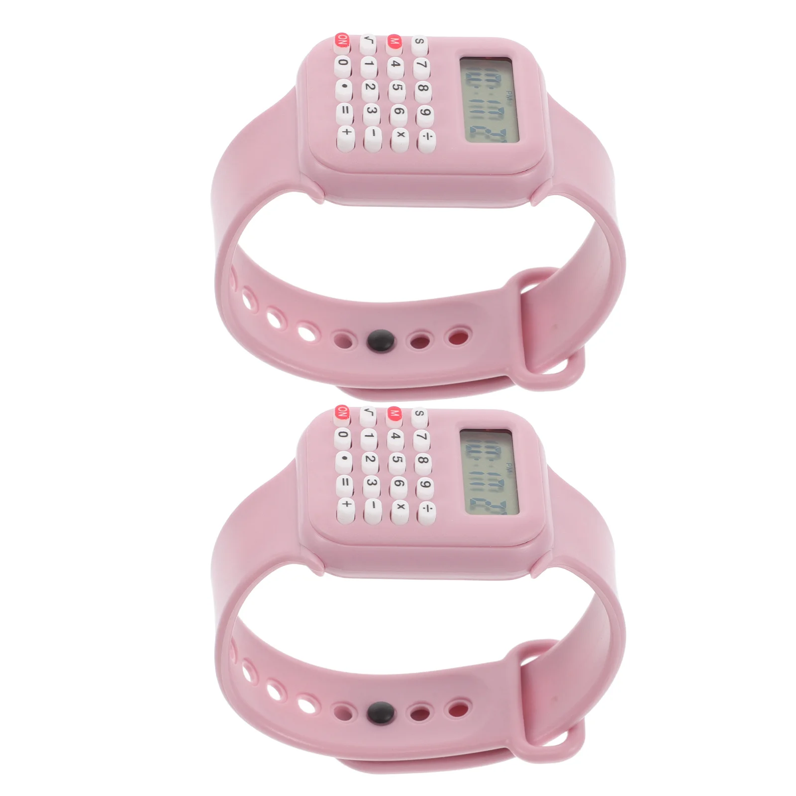 2 قطعة ساعة آلة حاسبة لأداة العد الإلكترونية الصغيرة المحمولة ملحقات المعصم لتعلم الرياضيات #5