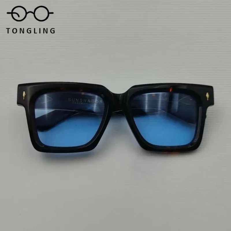 

Fashionable square men high-quality acetate large-frame women Unique outdoor Uv400 sunglasses support custom prescription lenses