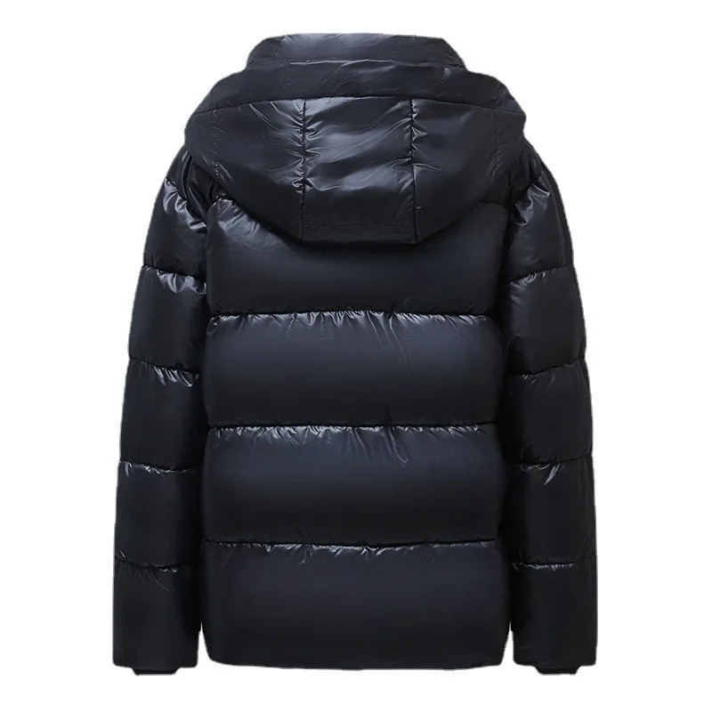 New Winter Fashion Black Warm Down Coat Jacket Women Oversize Luxury Vintage Solid Color Thick Bomber Jackets Outerwear