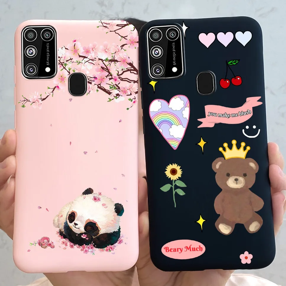 For Samsung Galaxy M31 Case Shockproof Silicone Cute Fashion Butterfly Flowers Phone Case For Samsung M31 Back Cover Funda 6.4\