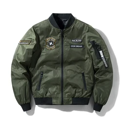 Coat Men's Air Force Pilot Jacket Autumn Winter Baseball Suit Trendy Brand Double Sided Thickened Large